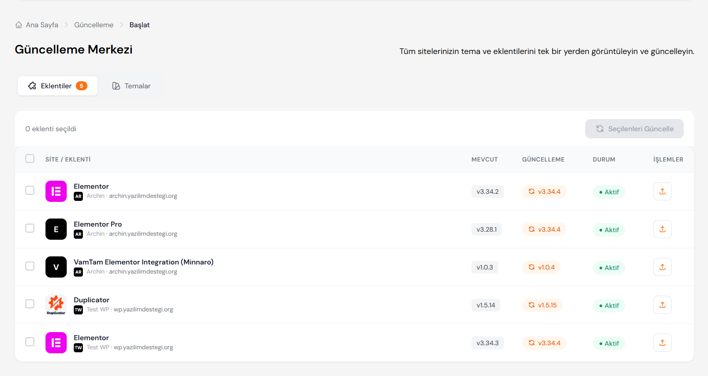 Güncelleme Yönetimi
