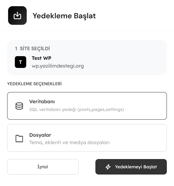 WordPress Yedekleme